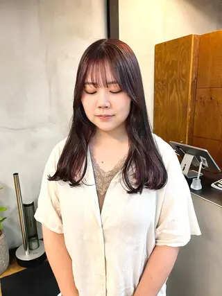 ロング カラー ヘアアレンジ ena/ブリーチなし 透明感・レイヤー🎀のヘアスタイル