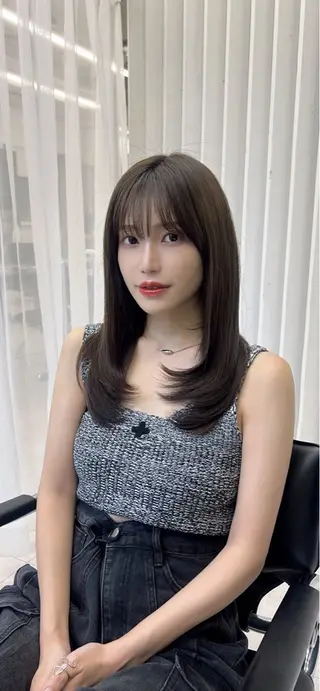 ミディアム 前髪顔まわりカット 🌈中村海聖のヘアスタイル