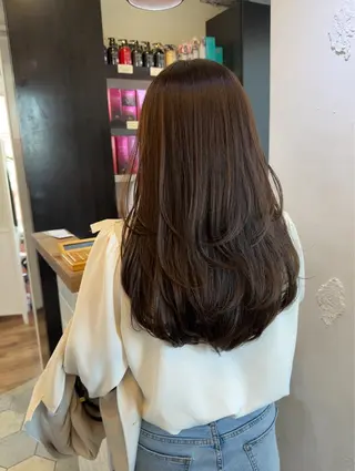 ロング カラー レイヤー/顔周り 田山 穂波のヘアスタイル