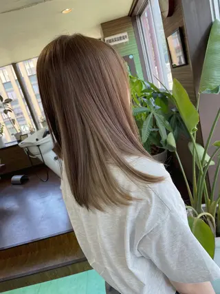 セミロング カラー 土居 正季のヘアスタイル