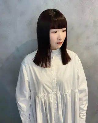 セミロング カラー 茉樹@pullnoc /新宿/ボブ/モードのヘアスタイル