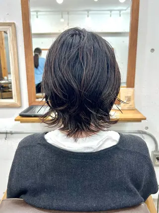 ミディアム パーマ メンズ 木村陸弥🌿似合わせ 再現性メンズヘアのヘアスタイル