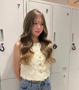 ロング カラー aoi🎀暖色 /透明感カラー♡のヘアスタイル