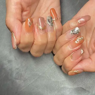 セミロング カラー パーマ ヘアアレンジ メンズ キッズ ネイル マツエク・マツパ アイブロウ el. by Aoのネイルデザイン