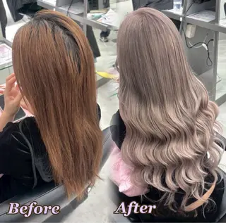 ヘアメ🎀ハイトーン 🩵エクステ🪄しほのヘアスタイル