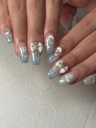ミディアム Latte Nail 十三のネイルデザイン