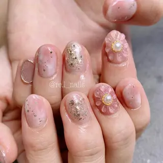 ネイル モチの良さ◉ フィルインネイル♡のネイルデザイン