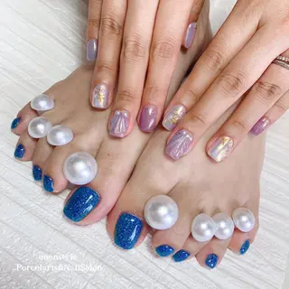 ミディアム ネイル 🐾enen style 🐾のネイルデザイン