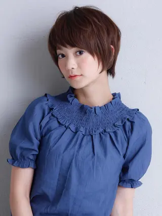 ショート 髪質改善\艶髪カラー 💐園田さやかのヘアスタイル
