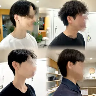 ショート メンズ 艶髪/韓国風パーマ 矢澤涼夏のヘアスタイル