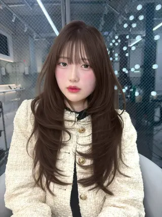 ロング 谷川が作る熊本1🥇 レイヤーカットのヘアスタイル