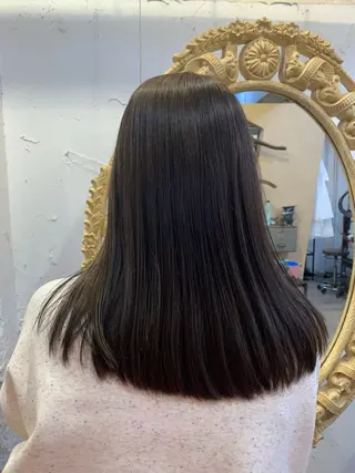 セミロング カラー 透明感カラー.渋谷 chisaのヘアスタイル