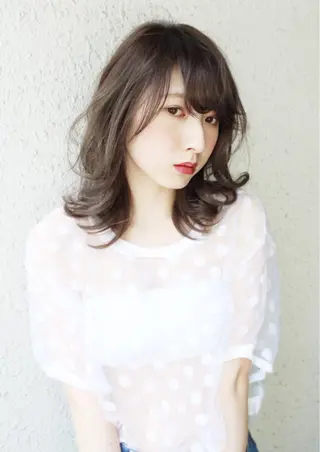 ミディアム 桑名 淳のヘアスタイル