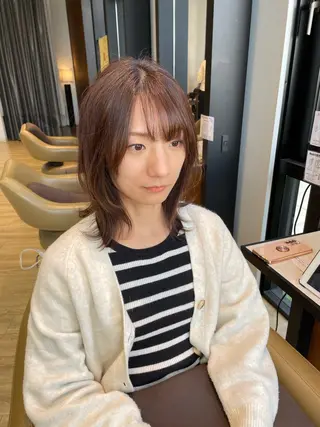 ミディアム 生盛 智穂子のヘアスタイル