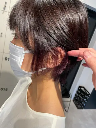 ショート カラー レイヤー×髪質改善 ×透明感/杉田 圭のヘアスタイル