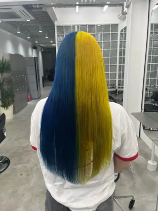 セミロング カラー 髪質改善縮毛矯正/暖 色カラー/ウエダカナのヘアスタイル