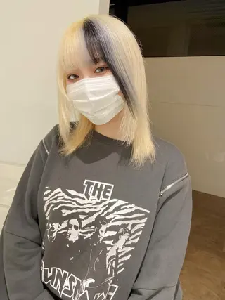 セミロング カラー Amelie yunのヘアスタイル