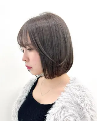 ショート カラー ヘアアレンジ 縮毛矯正🤍 盛れるボブ/ひかりのヘアスタイル