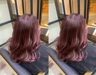 セミロング カラー 💎HYUGO❄️ ハイトーン/インナーのヘアスタイル