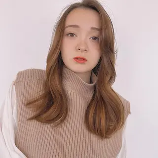 セミロング カラー ヘアアレンジ 天神レイヤーカット No.1💖マユカのヘアスタイル