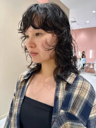 ミディアム パーマ 🌿ショート🌿 パーマ🌿淳平のヘアスタイル