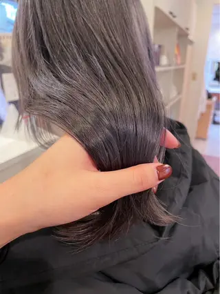 ミディアム カラー 縮毛矯正/髪質改善 riwaのヘアスタイル