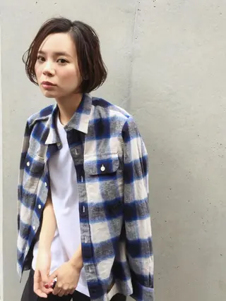 ショート ミディアム 透明感カラー🌿ボブ ✨飛田 ケイのヘアスタイル