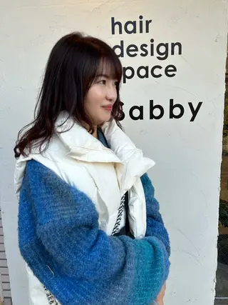セミロング Sabby氏川洸希 パーマのヘアスタイル