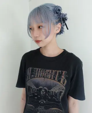 ロング カラー ヘアアレンジ mitsuki ブリーチモデルのヘアスタイル
