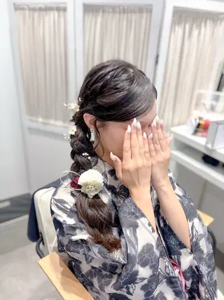 ミディアム ヘアアレンジ ⭐︎moe 【ヘアセット🧸】のヘアスタイル