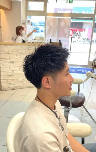 ミディアム ヘアアレンジ メンズ 🔮メンズ縮毛矯正 メンズパーマ💎竹永のヘアスタイル