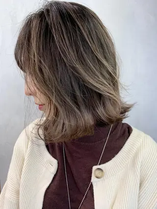 ミディアム カラー パーマ ヘアアレンジ ITbyALBUM 中野店のヘアスタイル