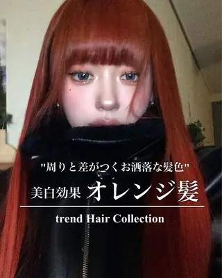 ロング 透明感×暖色カラー 🍒𝐘𝐮𝐤𝐚のヘアスタイル