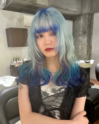 ロング カラー 梅田デザインカラー 🌈🏆ヒノキのヘアスタイル