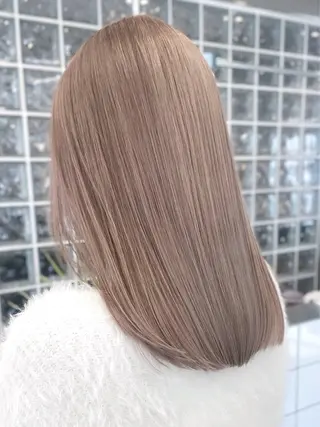 セミロング カラー 原宿ブリーチカラー /三村克彦のヘアスタイル