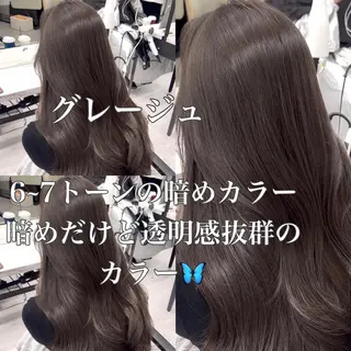 カラー なつき🎀韓国ヘア /透明感カラーのヘアスタイル