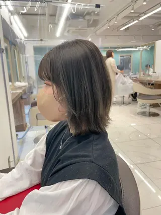ミディアム カラー パーマ 店長福島成美/髪質 改善縮毛矯正/カラーのヘアスタイル