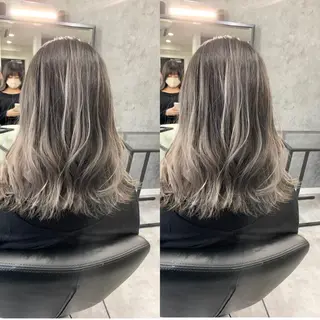 ミディアム カラー タニ ユウのヘアスタイル