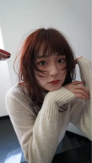 ミディアム 大山 茶子のヘアスタイル