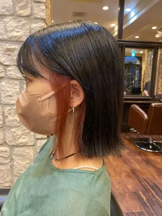 ミディアム カラー ブリーチカラー⸜♡⸝ クルミ🐍のヘアスタイル