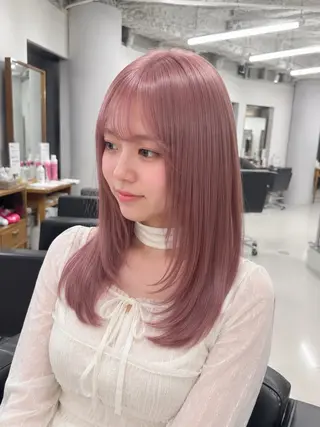 カラー 🍒ベージュ/ピンク ベージュ🍒なつきのヘアスタイル