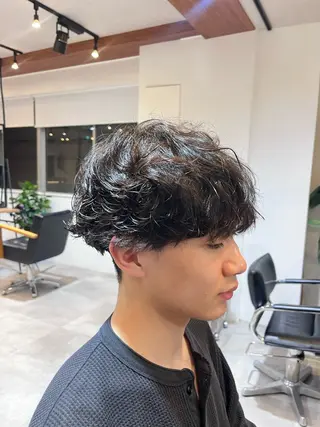 ショート パーマ メンズ fifth/シン🌿 透明感カラー/パーマのヘアスタイル