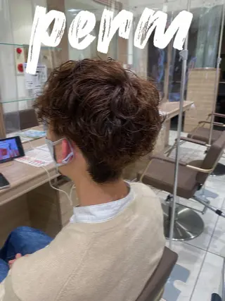 パーマ メンズ 技術モデル募集中 🩶村嶋 彩のヘアスタイル
