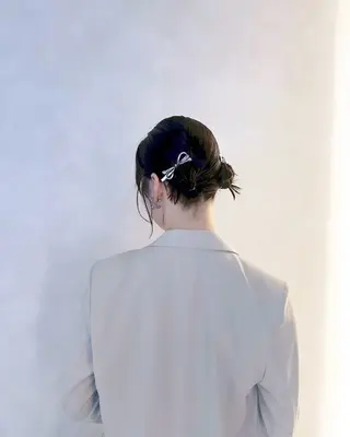 ミディアム Rinkaアレンジ/ 顔まわり/縮毛矯正のヘアスタイル