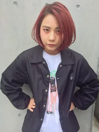 ショート ミディアム 透明感カラー🌿ボブ ✨飛田 ケイのヘアスタイル