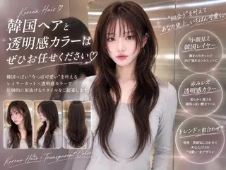 ロング カラー 韓国風レイヤー特化 美容師/リョウヤのヘアスタイル