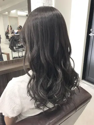 セミロング カラー YUDA 湯田のヘアスタイル