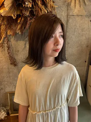 ミディアム カラー ISAMU メンズ／透明感カラーのヘアスタイル