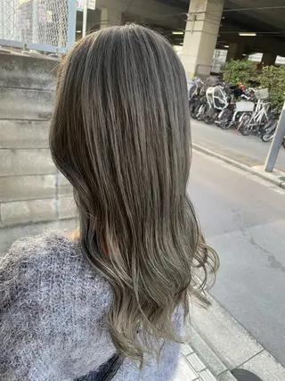 ロング カラー こすげひろと カラー講師のヘアスタイル