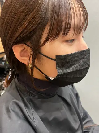 ミディアム カラー パーマ ヘアアレンジ メンズ キッズ ネイル マツエク・マツパ アイブロウ 久木原 ゆりのヘアスタイル